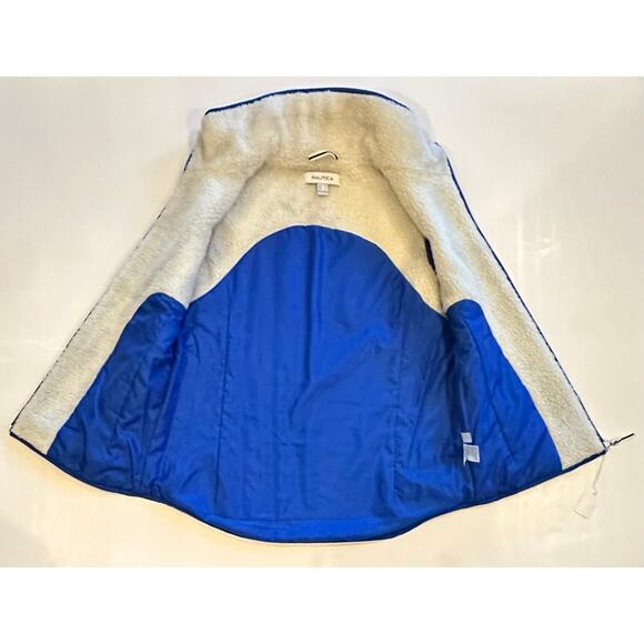Women’s Nautica Sleeveless Vest With Wool Lining Size Medium Royal Blue - Picture 3 of 9
